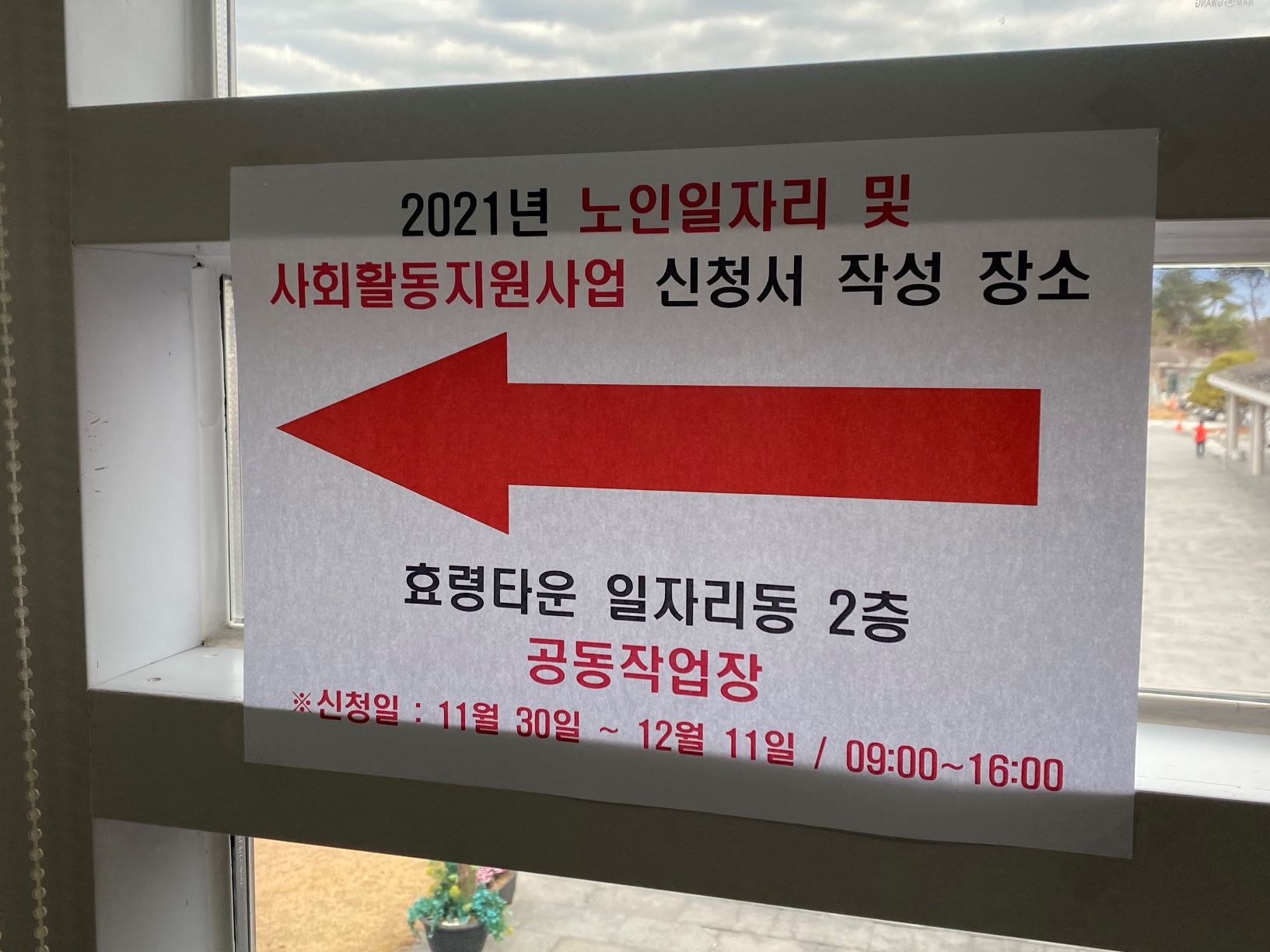  노인일자리 참여 접수 현장